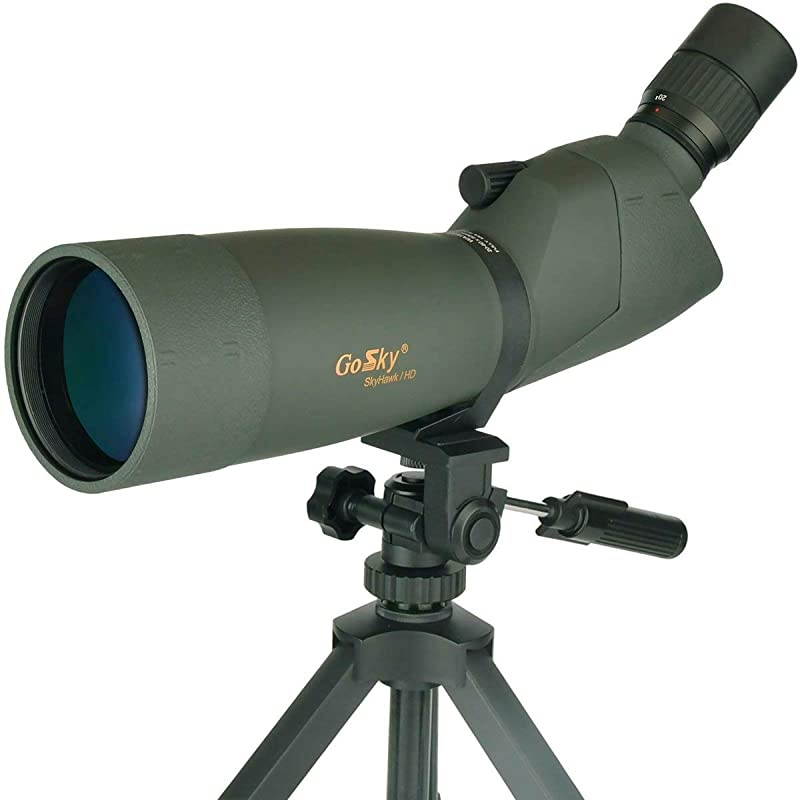 Skyhawk 20-60x82mm Ultra HD Spotting Scope Kit- Waterproof Frogproof Zoom Telecope for Bird Watching Target Shooting Archery Range Outdoor-with Tripod/Case/ Smartphone Digiscoping Adapter