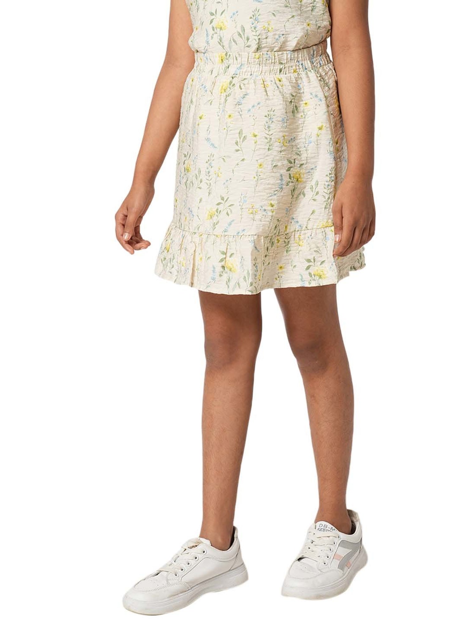VERO MODA GIRL Cream Floral Print Skirt