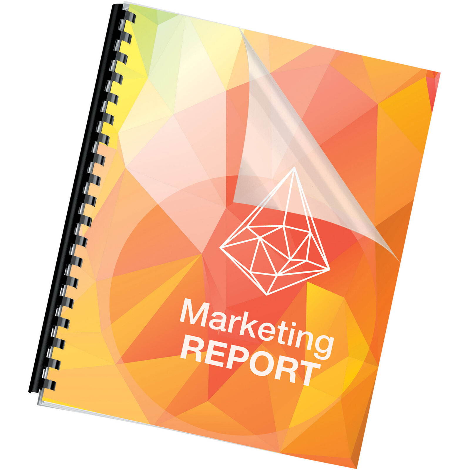 Fellowes Crystals Clear Pre-punched Binding Cover - 8.5" X 11" - Rectangular -