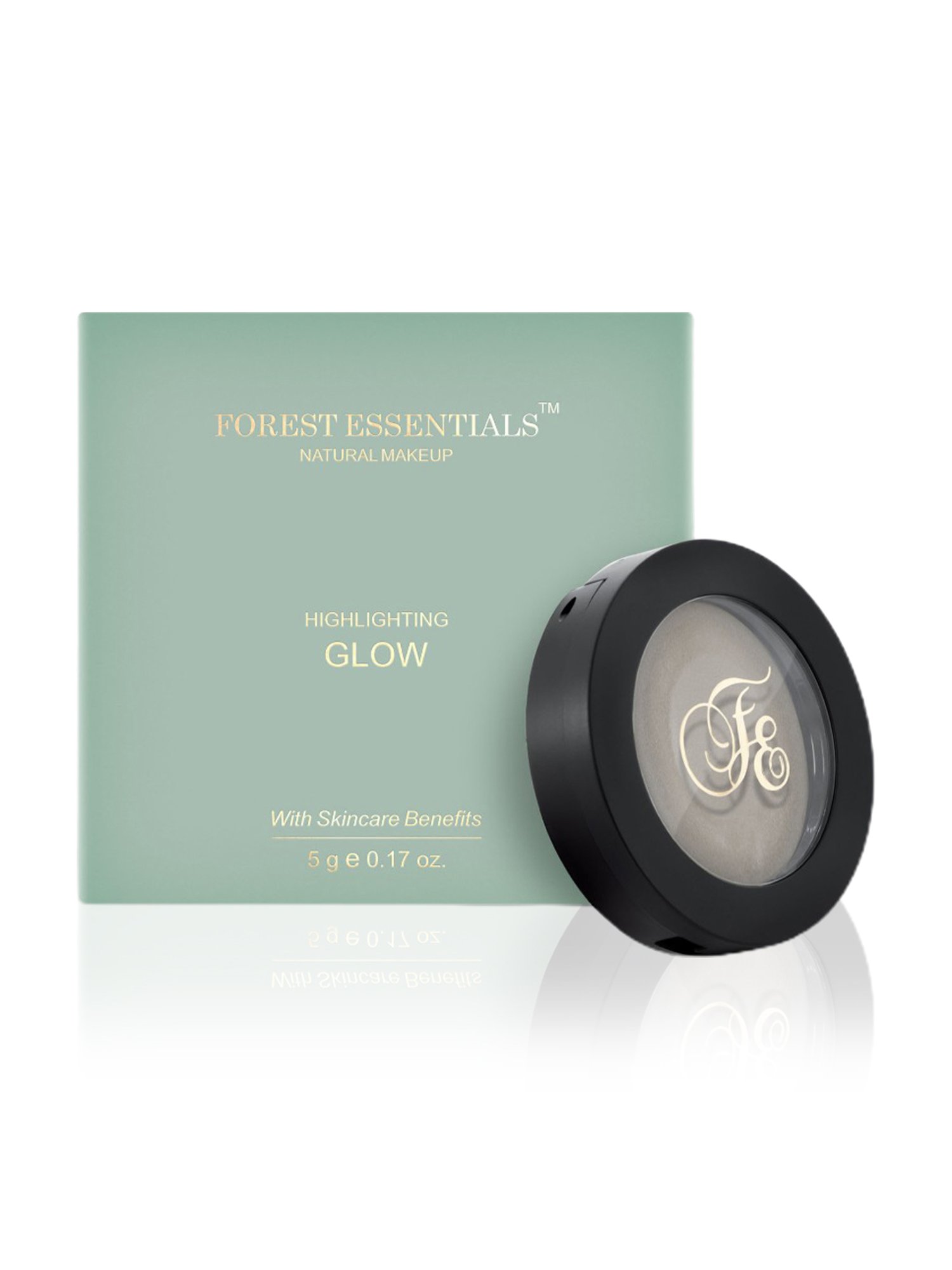Forest Essentials Organic Highlighting Glow Silver Mukta Highlighter for Cheeks & Eyes - 5 gm