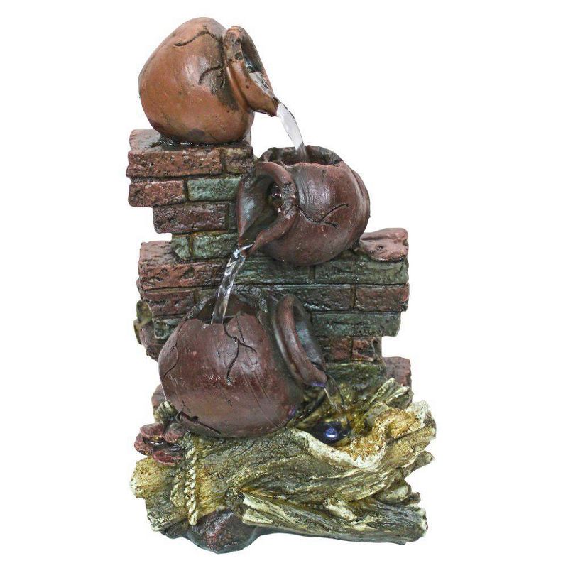 Villa La Piccolina Cascading Urns Illuminated Garden Fountain - Acorn Hollow