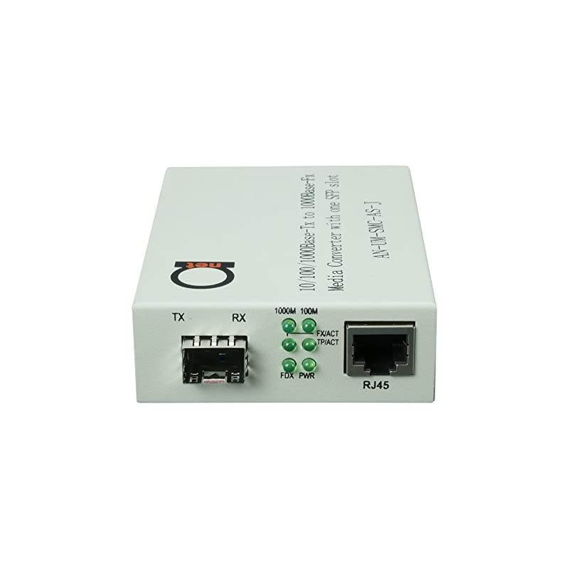 SFP Slot Gigabit Ethernet Fiber Optic Media Converter to UTP Cat5eCat6 101001000 Copper AutoSensing SFP Slot Supporting Any Mini GBICSFP Gigabit Type Jumbo Frame LLF Support