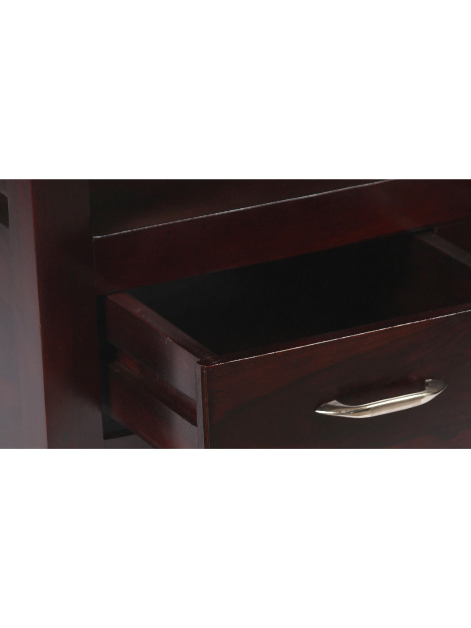 Ikiriya Allen Dark Brown Wood Console Table Dark Walnut Finish