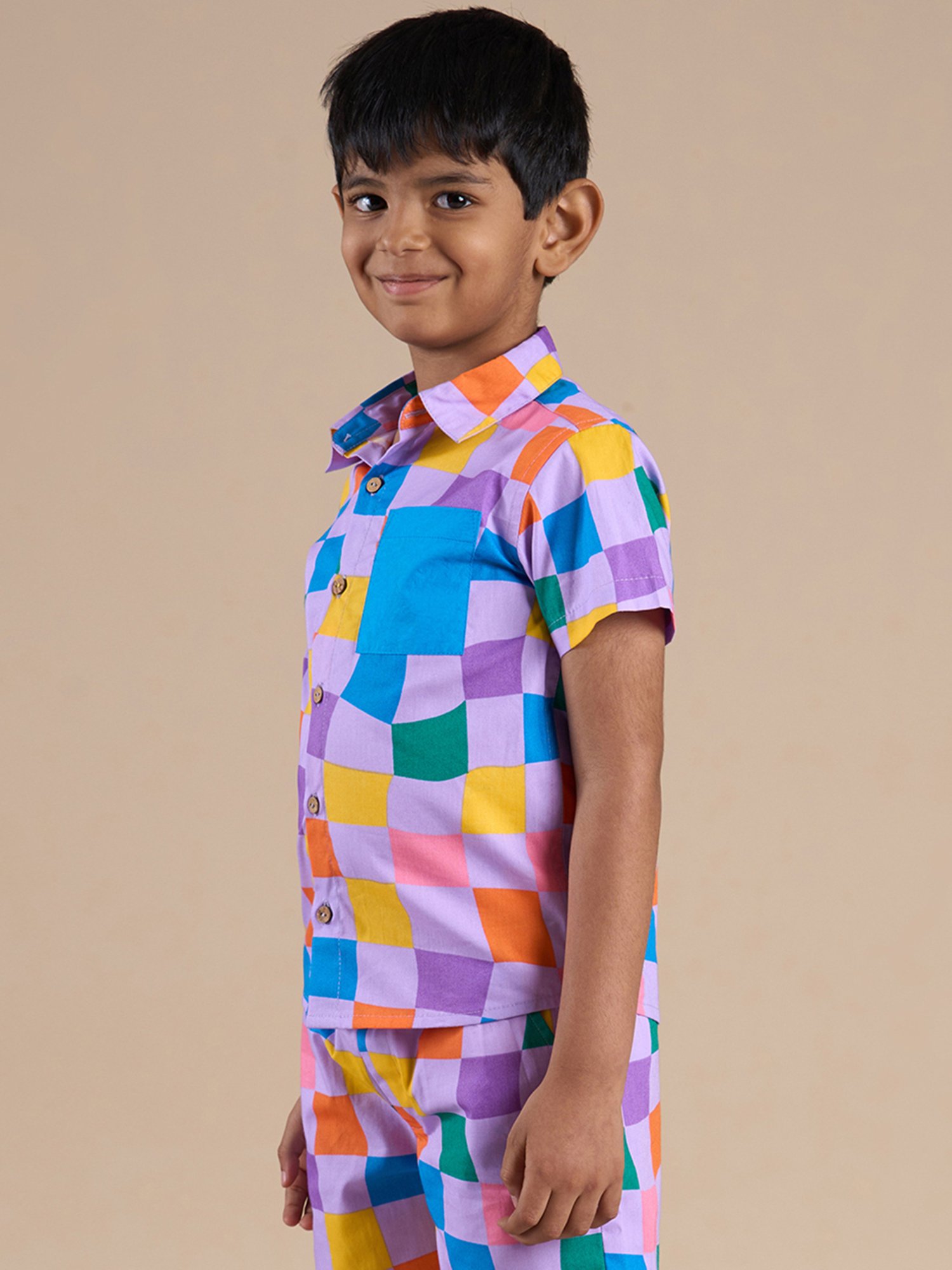 Lil Drama Kids Multicolor Checks Shirt
