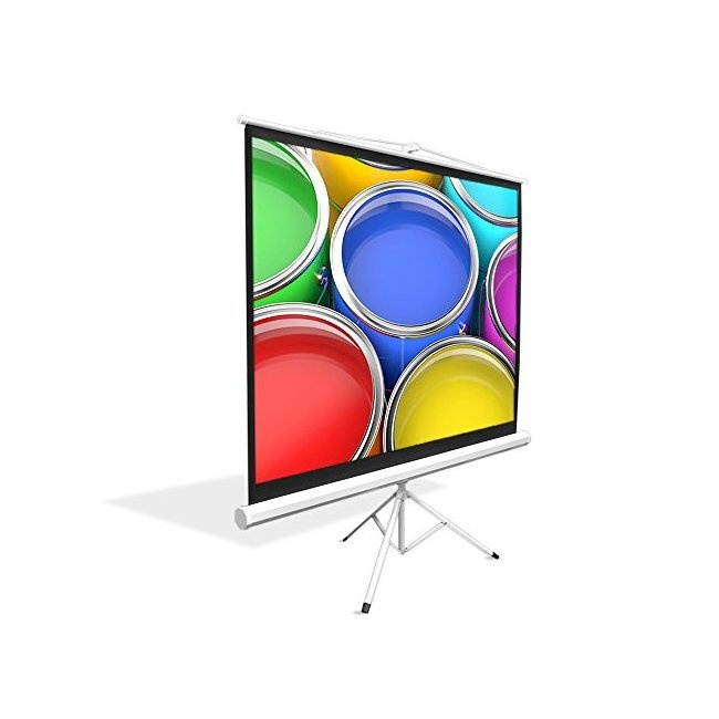 Pyle PRJTP52 Floor-Standing Portable Tripod Manual Projector Screen (50-Inch)