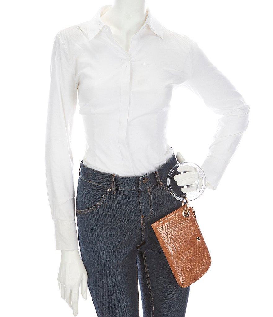 Kate Landry Snake Large Zip Wristlet