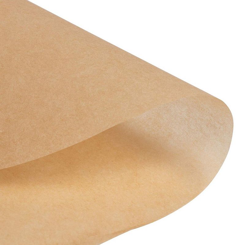 Juvale 100 Pack Round Unbleached Parchment Paper Sheets for Baking, Brown, 9"