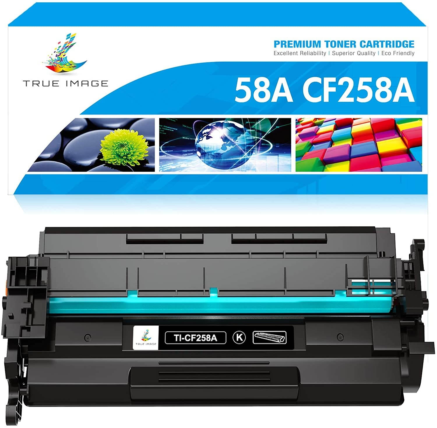 TRUE IMAGE Compatible Toner Cartridge Replacement for HP 58A CF258A CF258X 58X HP Laserjet Pro MFP M428fdw M404dn M404n M404dw M428fdn M428dw M404 M428 Printer Ink (Black, 1-Pack)