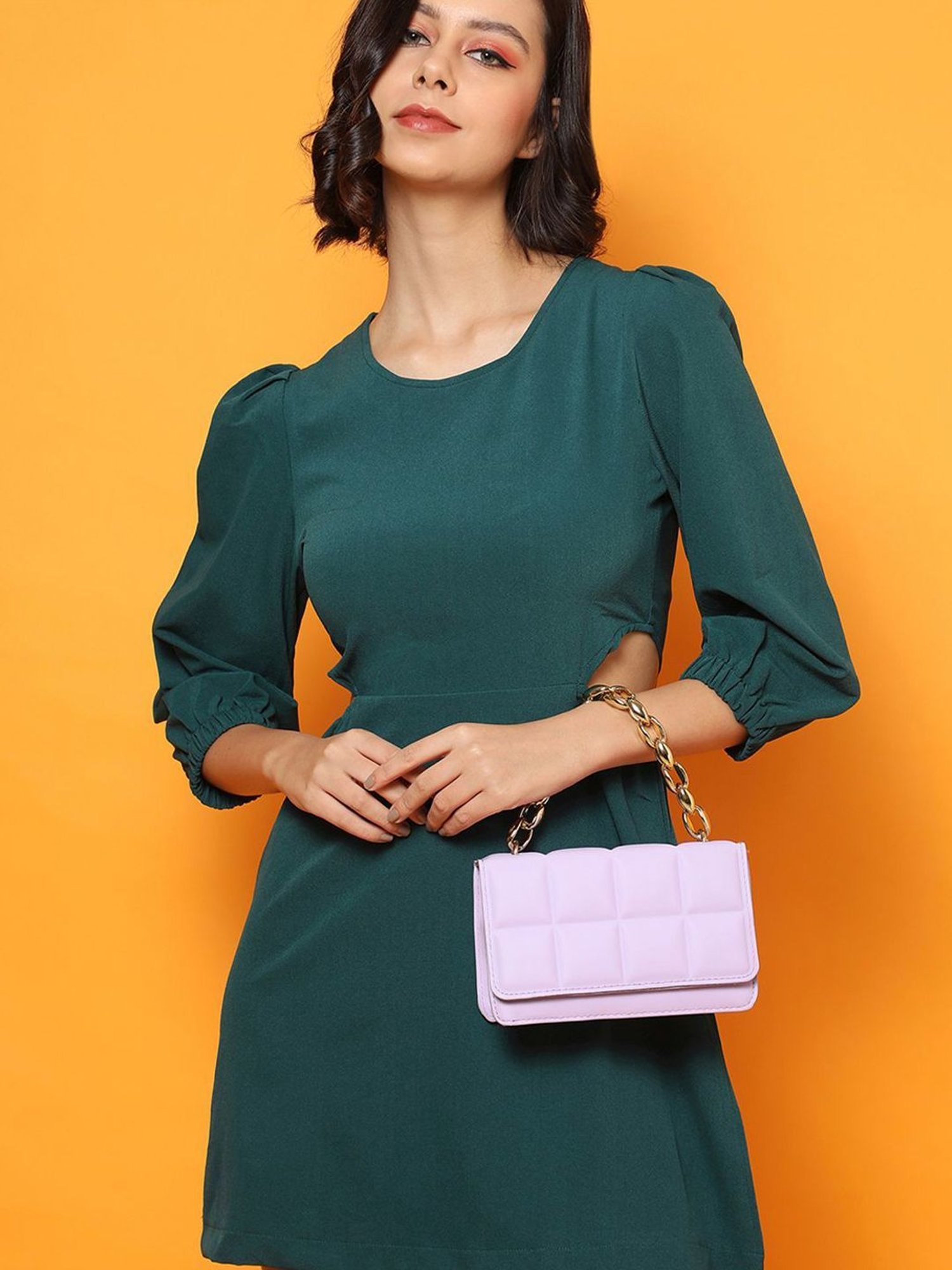 HauteSauce Purple Quilted Small Handbag