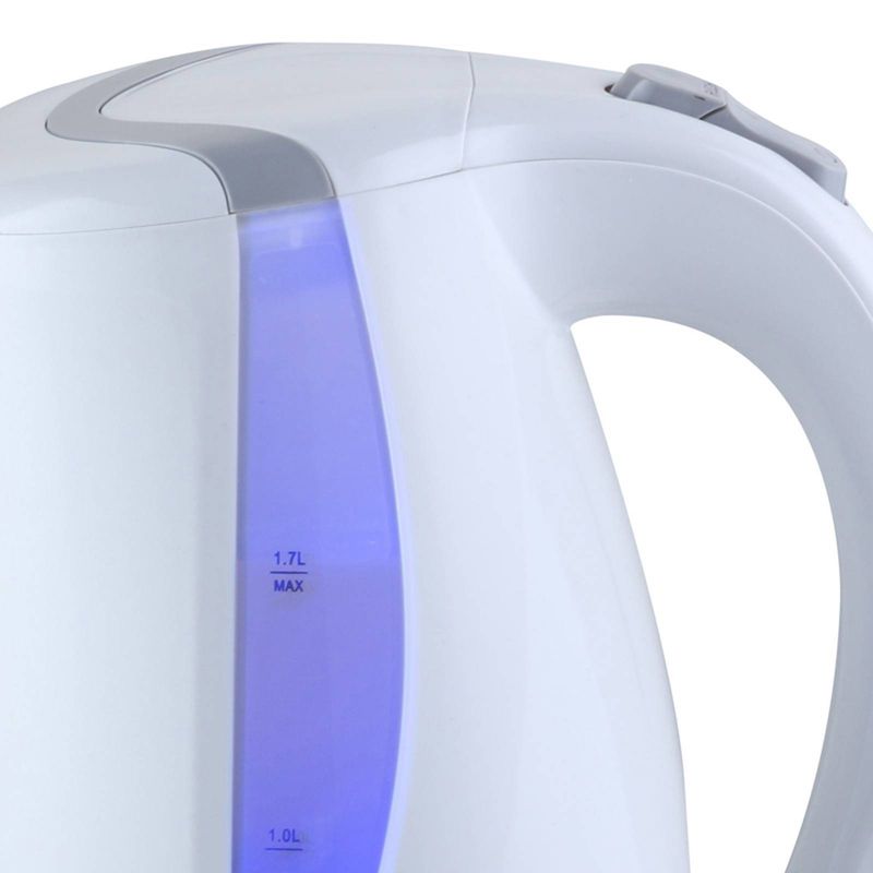 MegaChef 1.7L Electric Tea Kettle - White