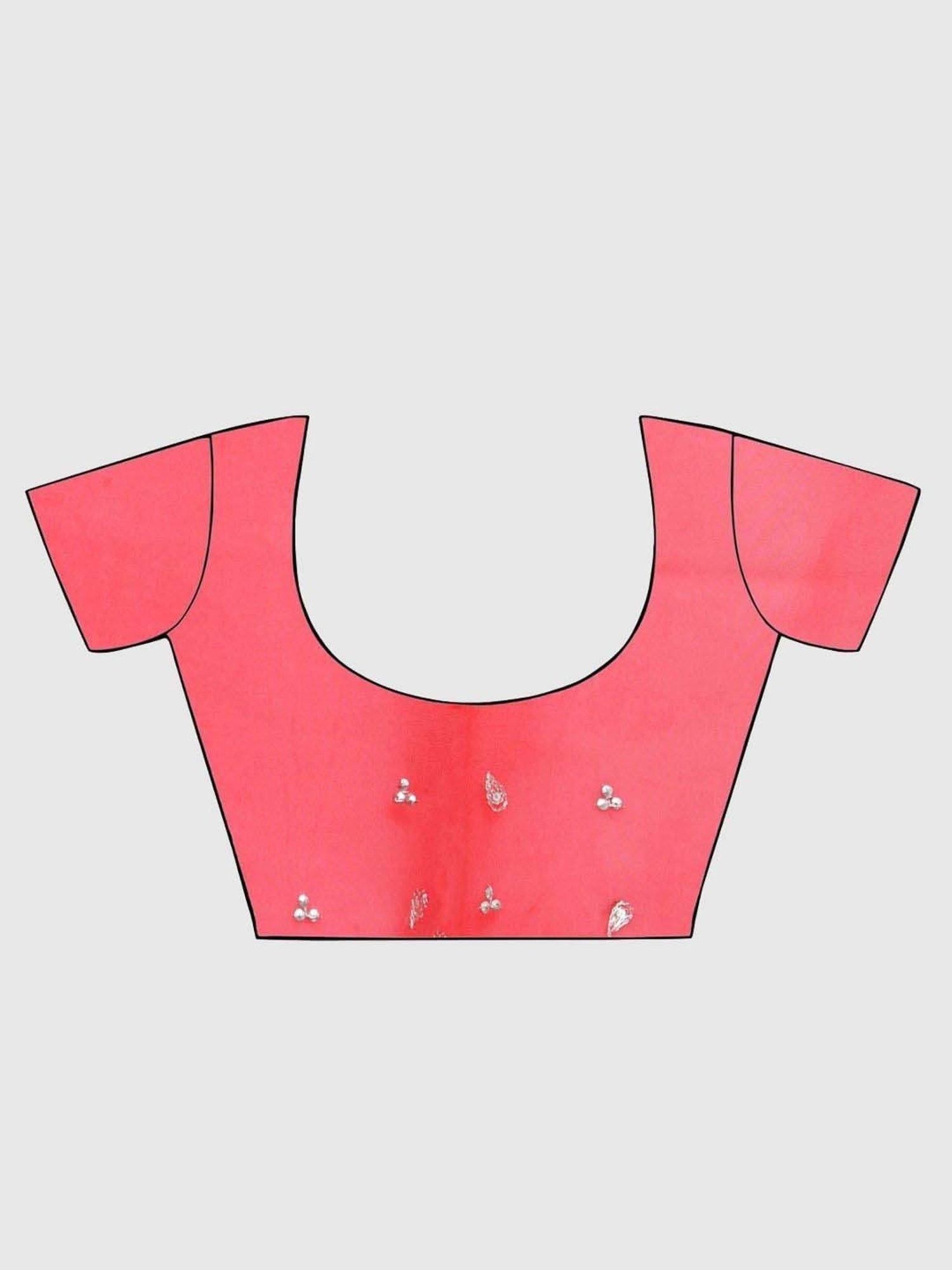 Geroo Jaipur Red Embellished Saree With Unstitched Blouse