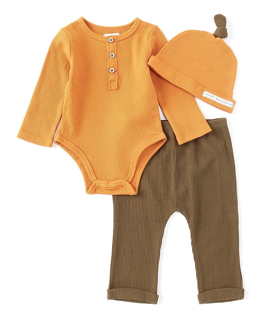 Mud Pie Baby Newborn-9 Months Little Pumpkin 3-Piece Layette Set