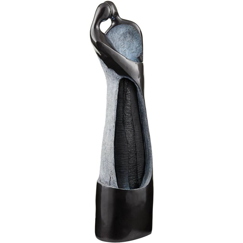 John Timberland Modern Couple Outdoor Floor Water Fountain with Light LED 47" High for Yard Garden Patio Deck Home