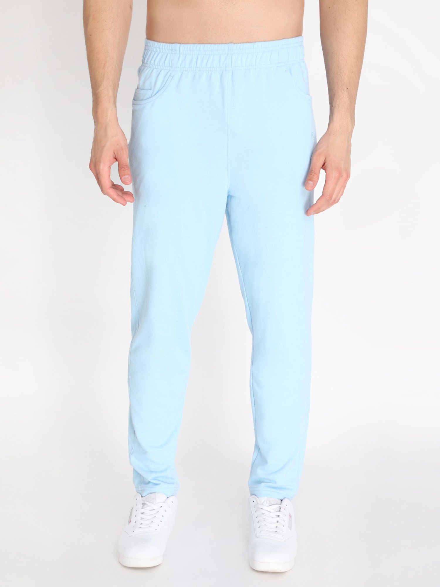 Chkokko Sky Blue Regular Fit Trackpants