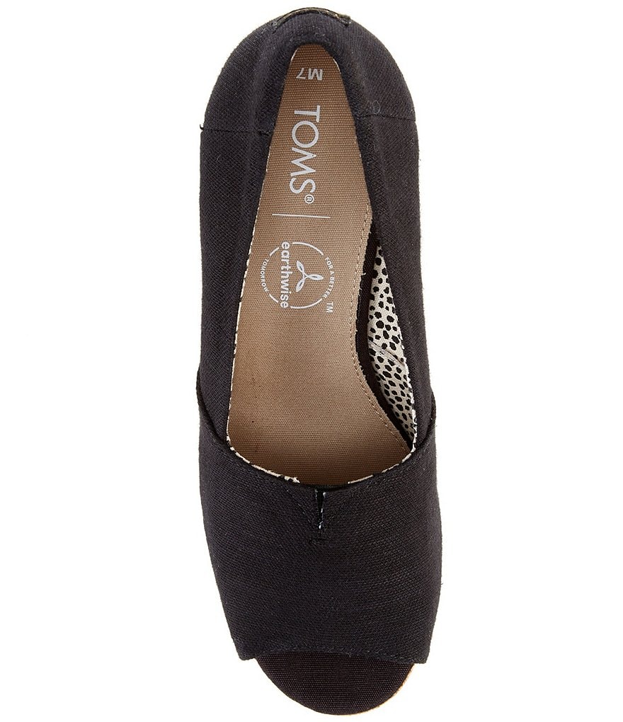 TOMS Michelle Peep Toe Cork Wedges
