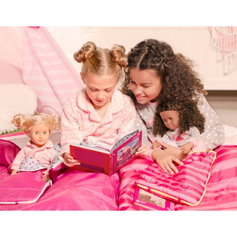 Our Generation Me & You Sleeping Bag with Pink Stripes Accessory Set for 18" Dolls