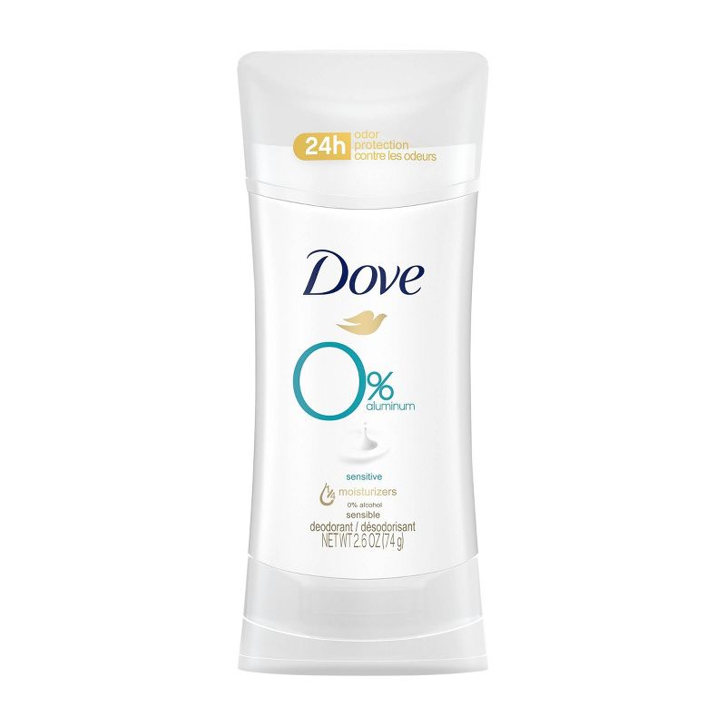 Dove 0% Aluminum Sensitive Skin Deodorant Stick - 2.6oz