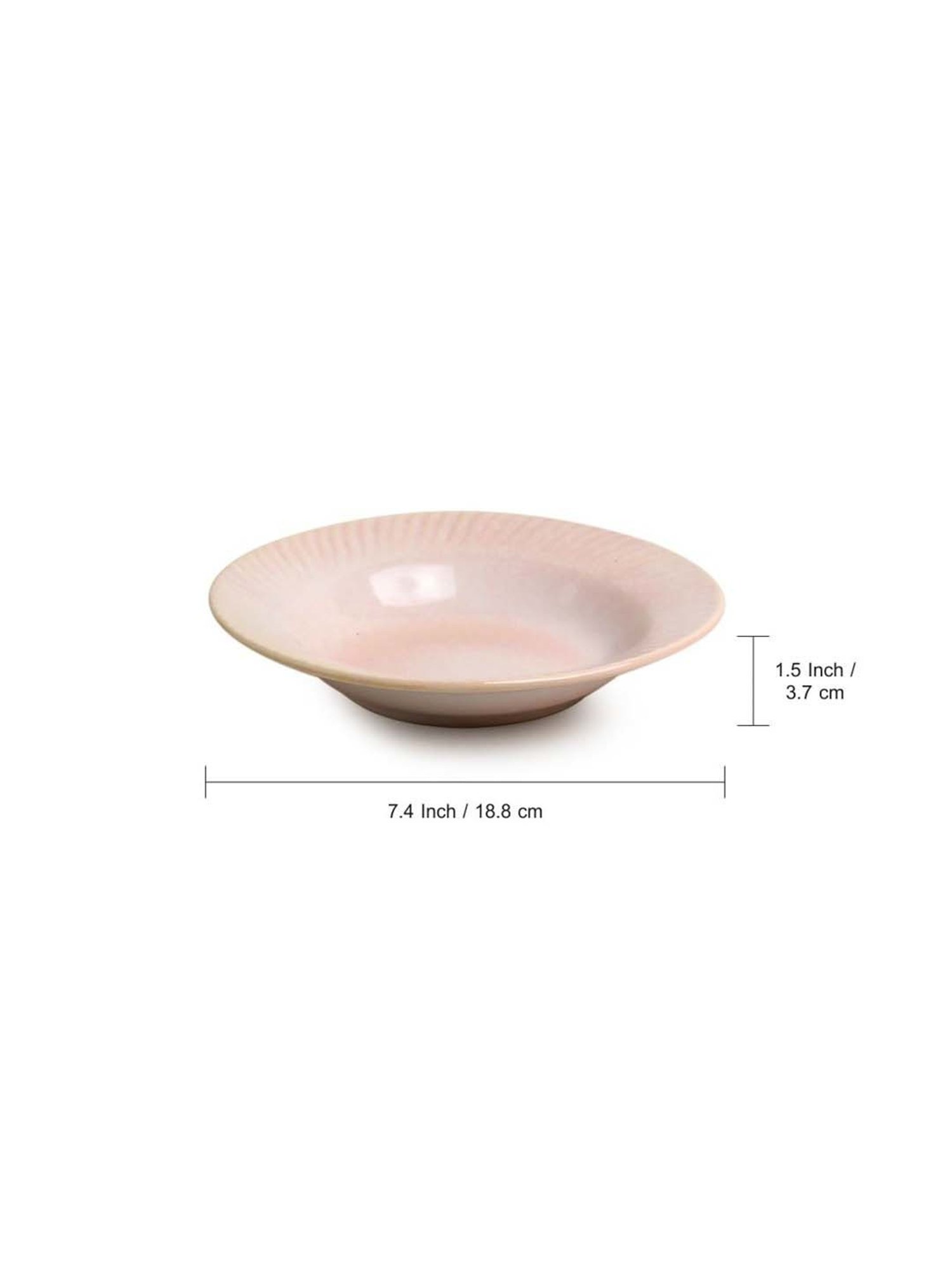 ExclusiveLane Reef Off-White Ceramic Side Plate