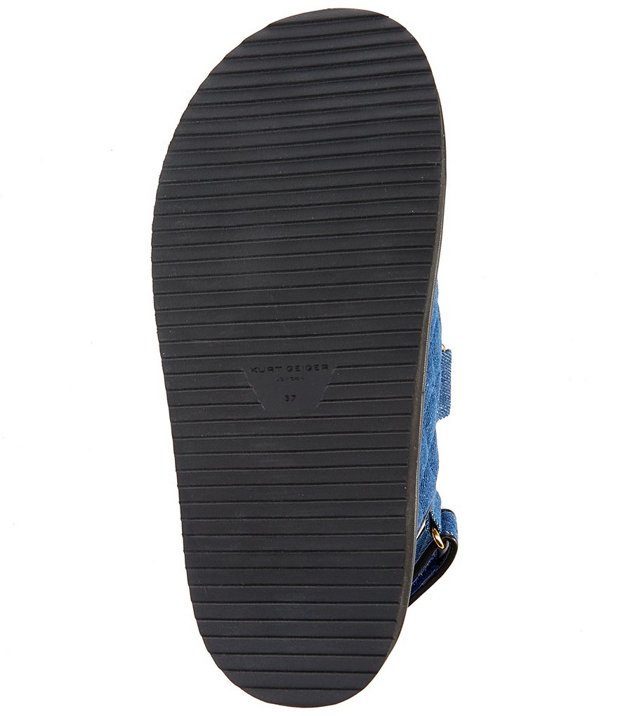 Kurt Geiger London Orson Quilted Fabric Footbed Sandals