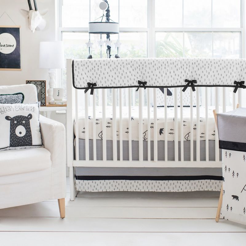 Trend Lab Short Gray Fleece Narrow Crib Rail Cover
