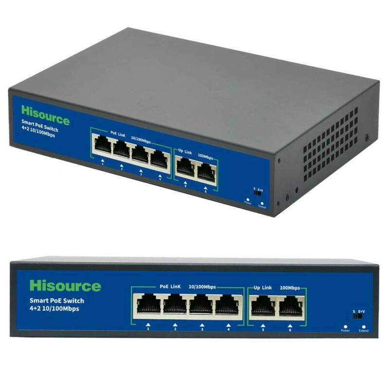8 Port Fast Ethernet PoE Switch | 8 PoE Ports @120W, with 2 Uplink Ports | Plug & Play | Extend Mode | Priority Mode (Hi-F0820FBL-A)
