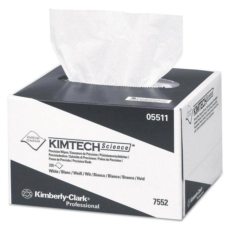 Kimtech* Precision Tissue Wipers POP-UP Box 4 2/5 x 8 2/5 White 280/BX 60 BX/CT