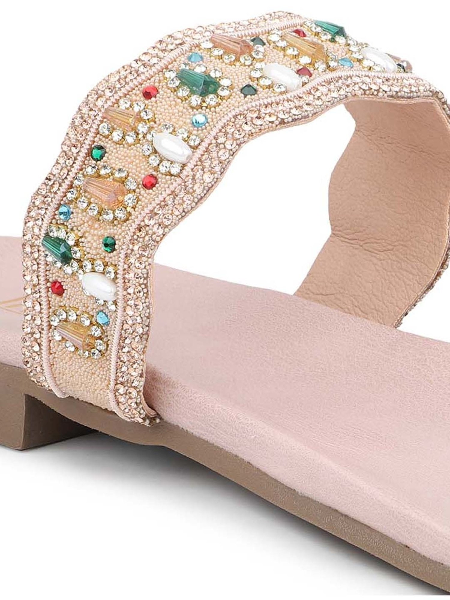 Inc.5 Women's Rose Gold Toe Ring Sandals