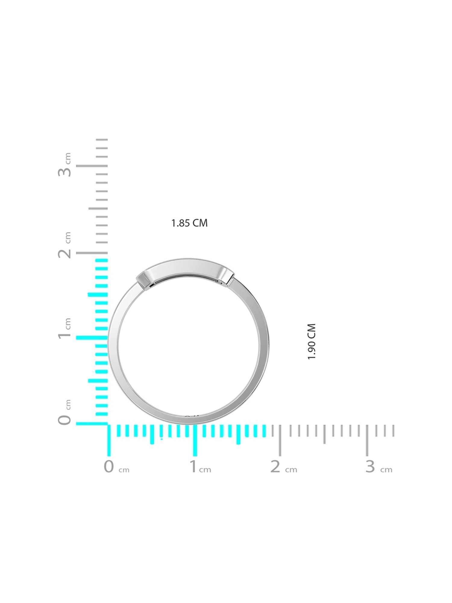 Joyalukkas Polished Extravagant Men's Platinum Ring