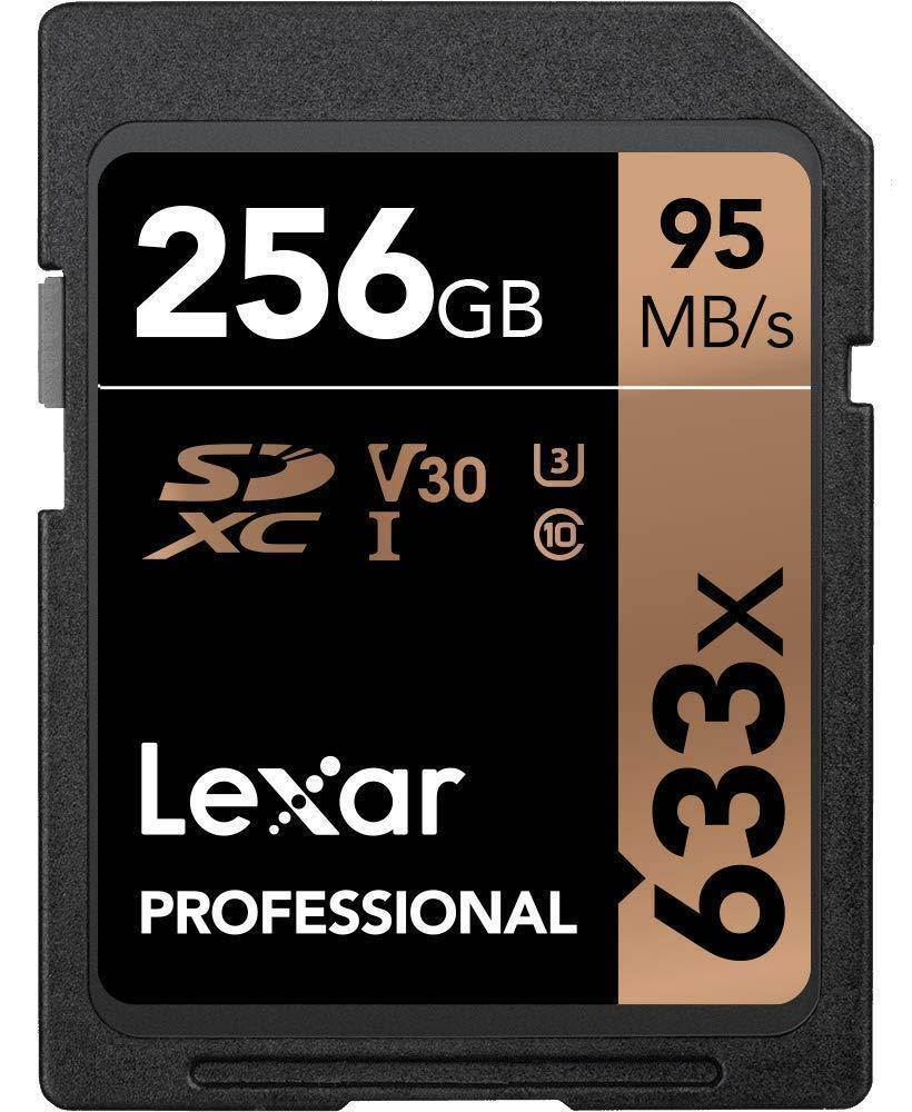Lexar 256GB Professional 633x Class 10 UHS-I U3 SDXC Memory Card #LSD256CBNL633