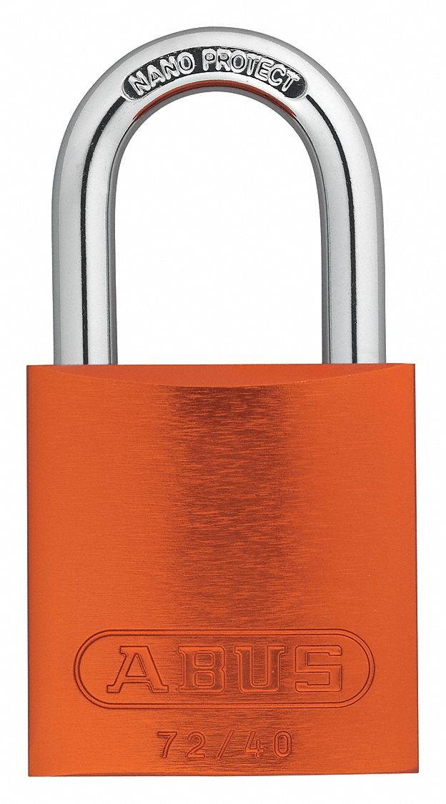 ABUS 72/40 KAx12 Orange Lockout Padlock,KA,Orange,1-1/2"H,PK12