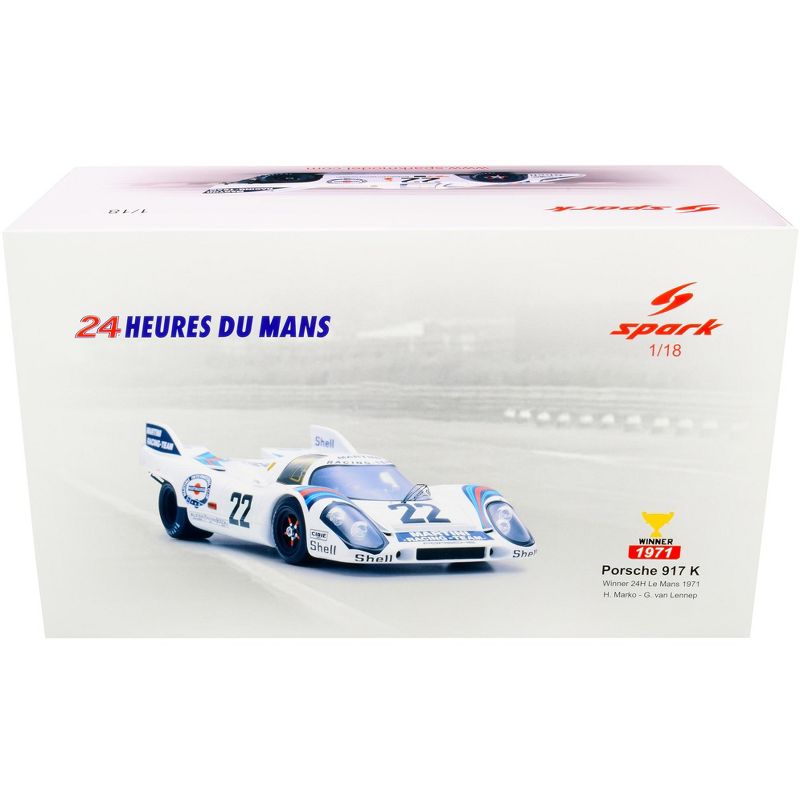 Porsche 917 K #22 Helmut Marko - Gijs van Lennep Winner 24H of Le Mans (1971) 1/18 Model Car by Spark