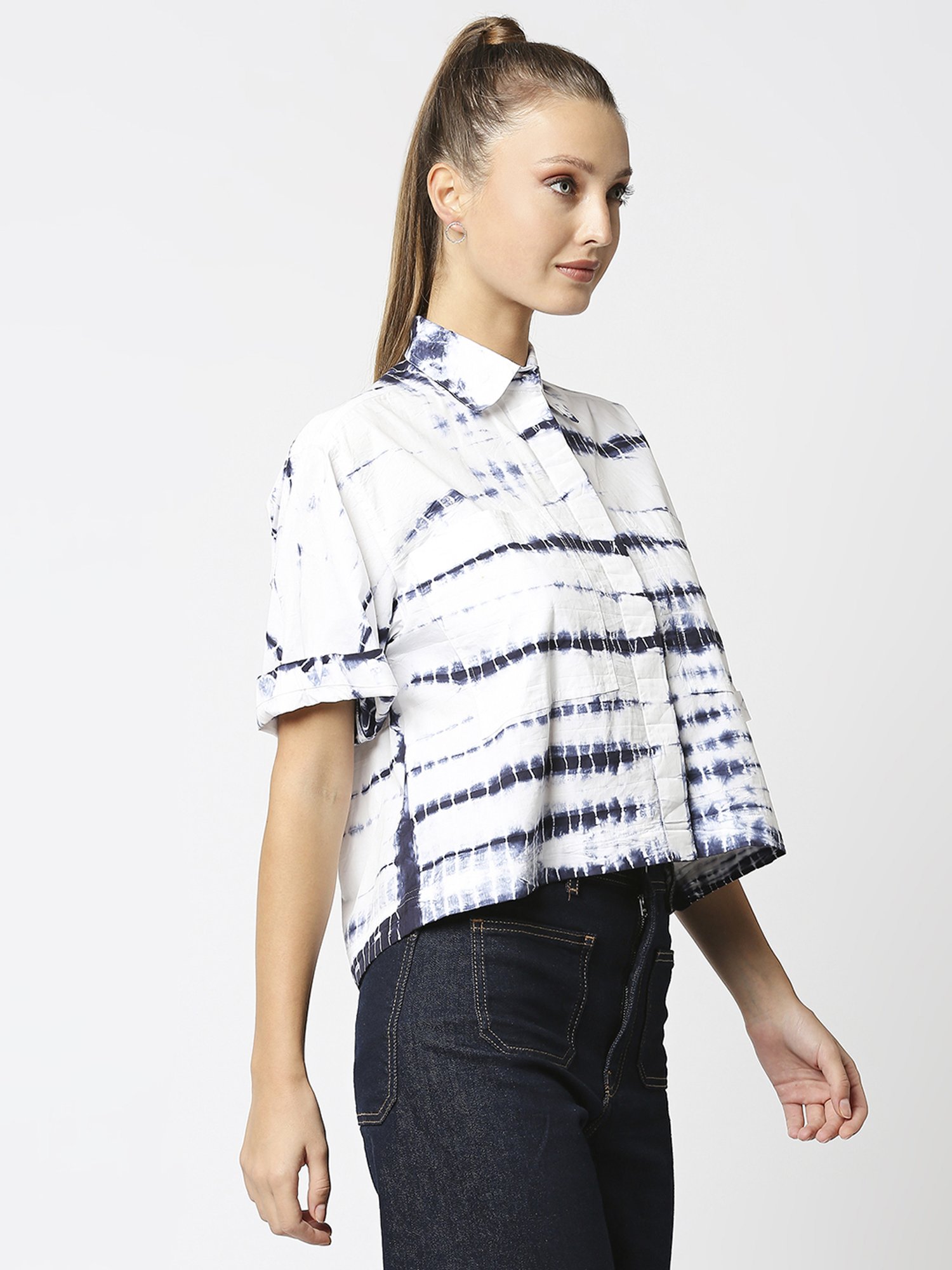 Remanika White Pure Cotton Printed Shirt