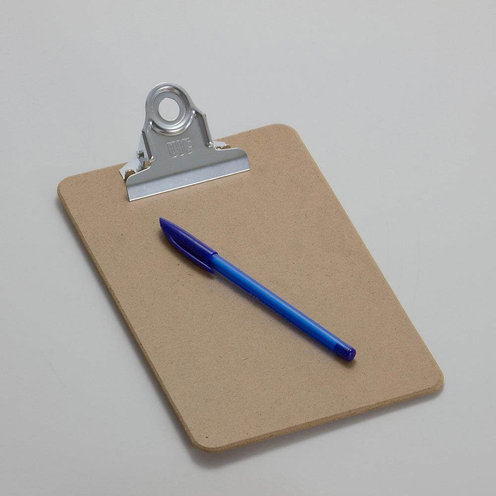 Officemate Hardboard Clipboard 1" Paper Capacity 6"x9" Brown 83103