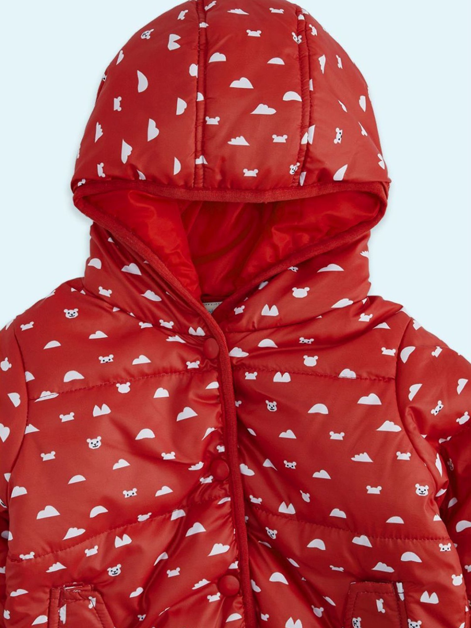 Pantaloons Baby Red Printed Full Sleeves Jacket