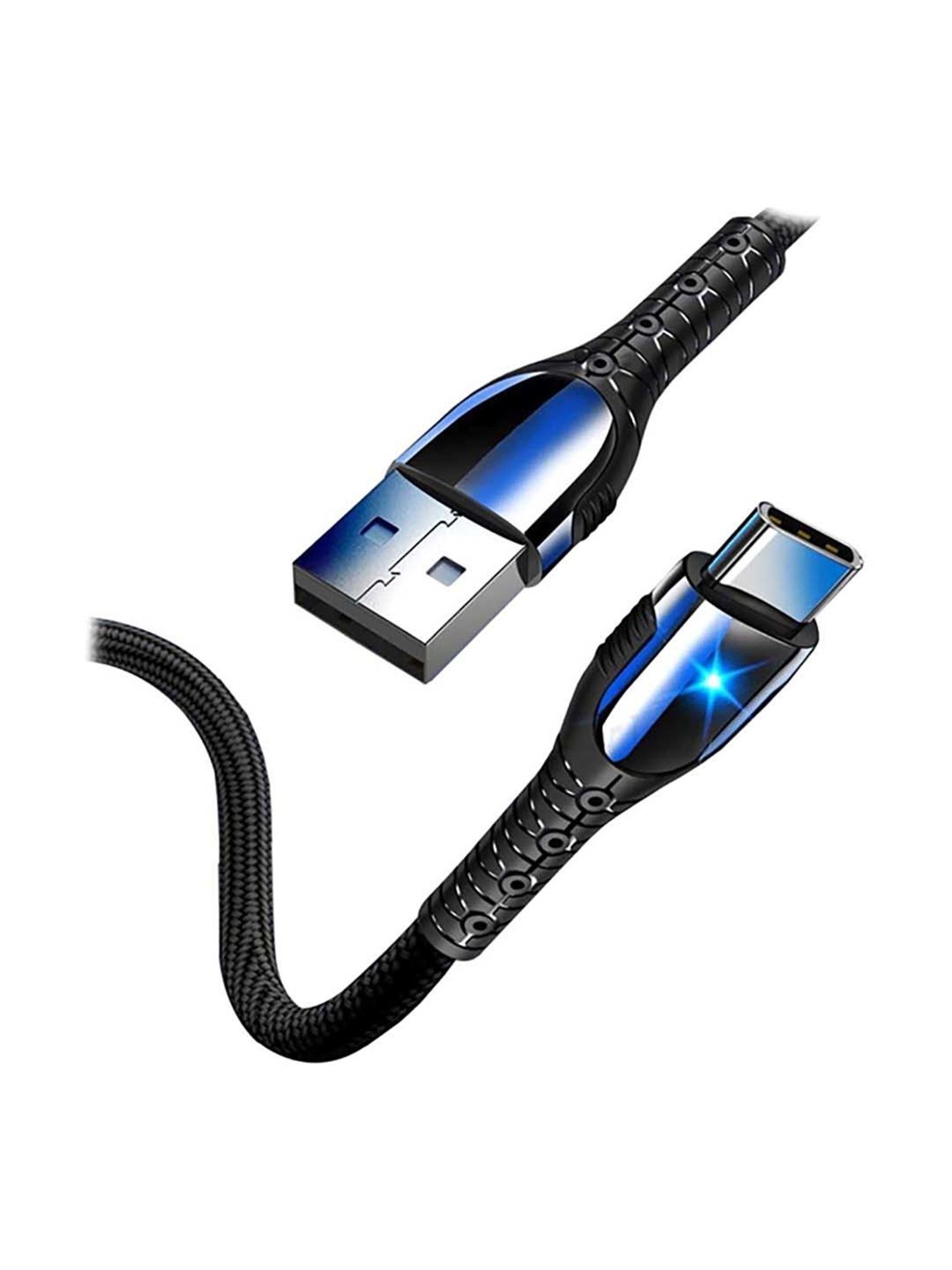 Moerdon SCB138 Fast Charging Data transfer Cable with LED indicator (Black)