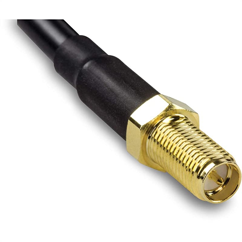 Low Loss RP-SMA Male to RP-SMA Female Antenna Cable, 6 m (19.6 ft.), 3.0 dB Max Signal Loss, TEW-L106 black