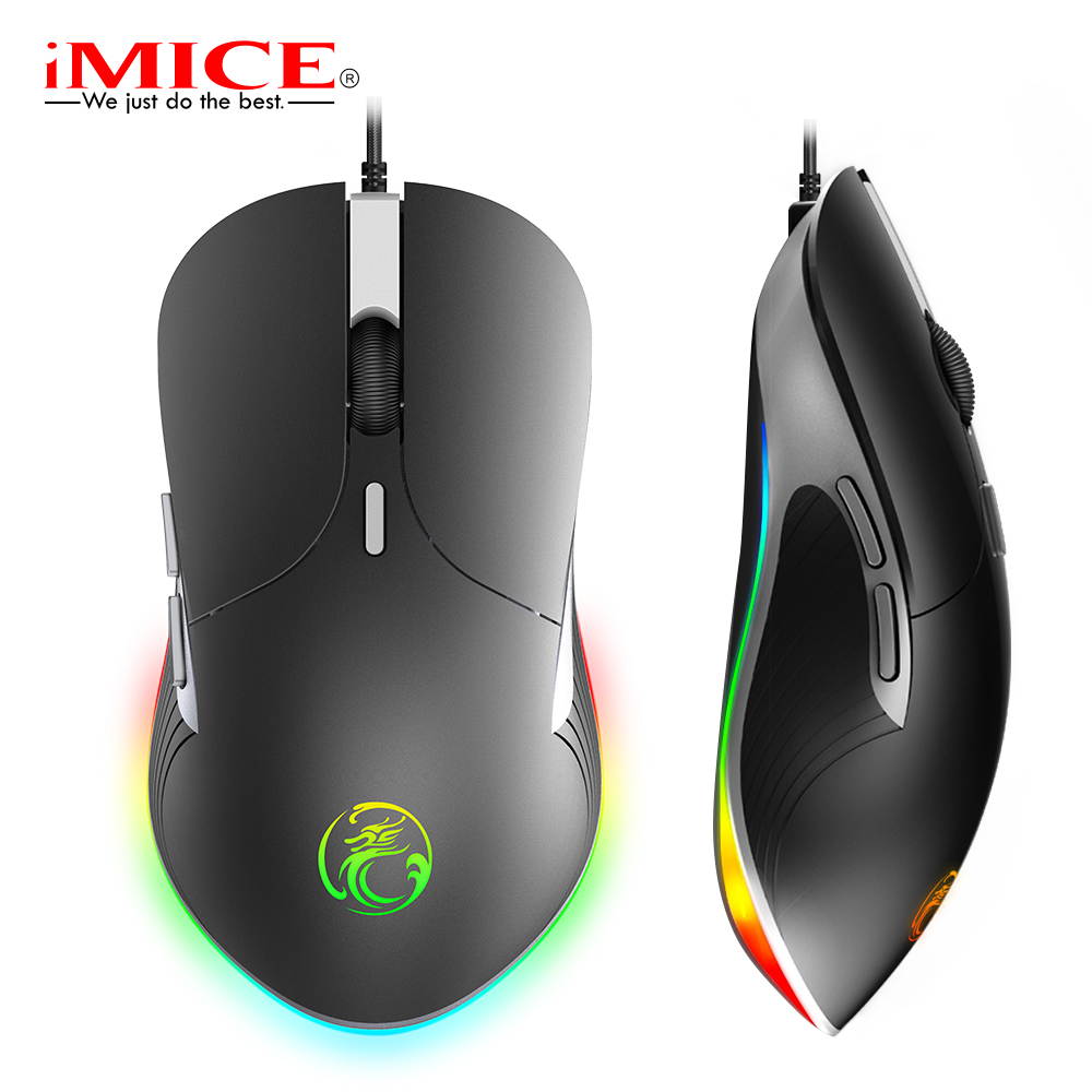 RGB Wired Gaming Mouse, Wired Mouse Gaming with Chroma RGB Lighting, 6 Programmable Buttons, 6400 DPI, Computer Mouse for Laptop, USB Mouse with 1.8m cable for Windows PC Gamer