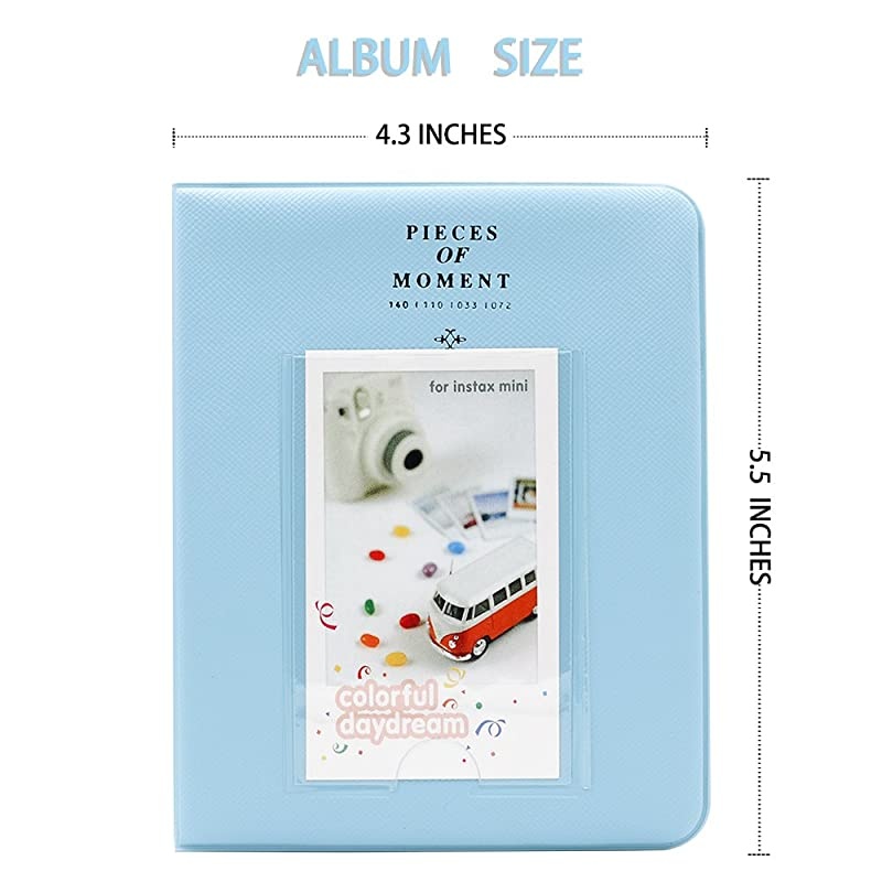 64 Pockets Mini Photo Album for Fujifilm Instax Mini 7s 8 8+ 9 25 26 50s 70 90 Instant Camera Name Card Blue n