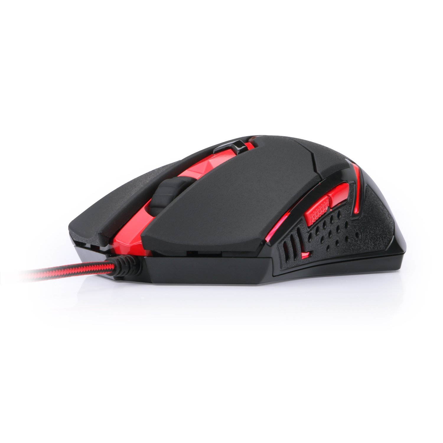 Gaming Mouse, Redragon M601 wired Mouse with Red Led, 3200 DPI, 6 Buttons Ergonomic CENTROPHORUS Gaming Mouse ,3600 FPS, 6ft Cable, 8 piece weight tuning set,Gaming Mice for PC
