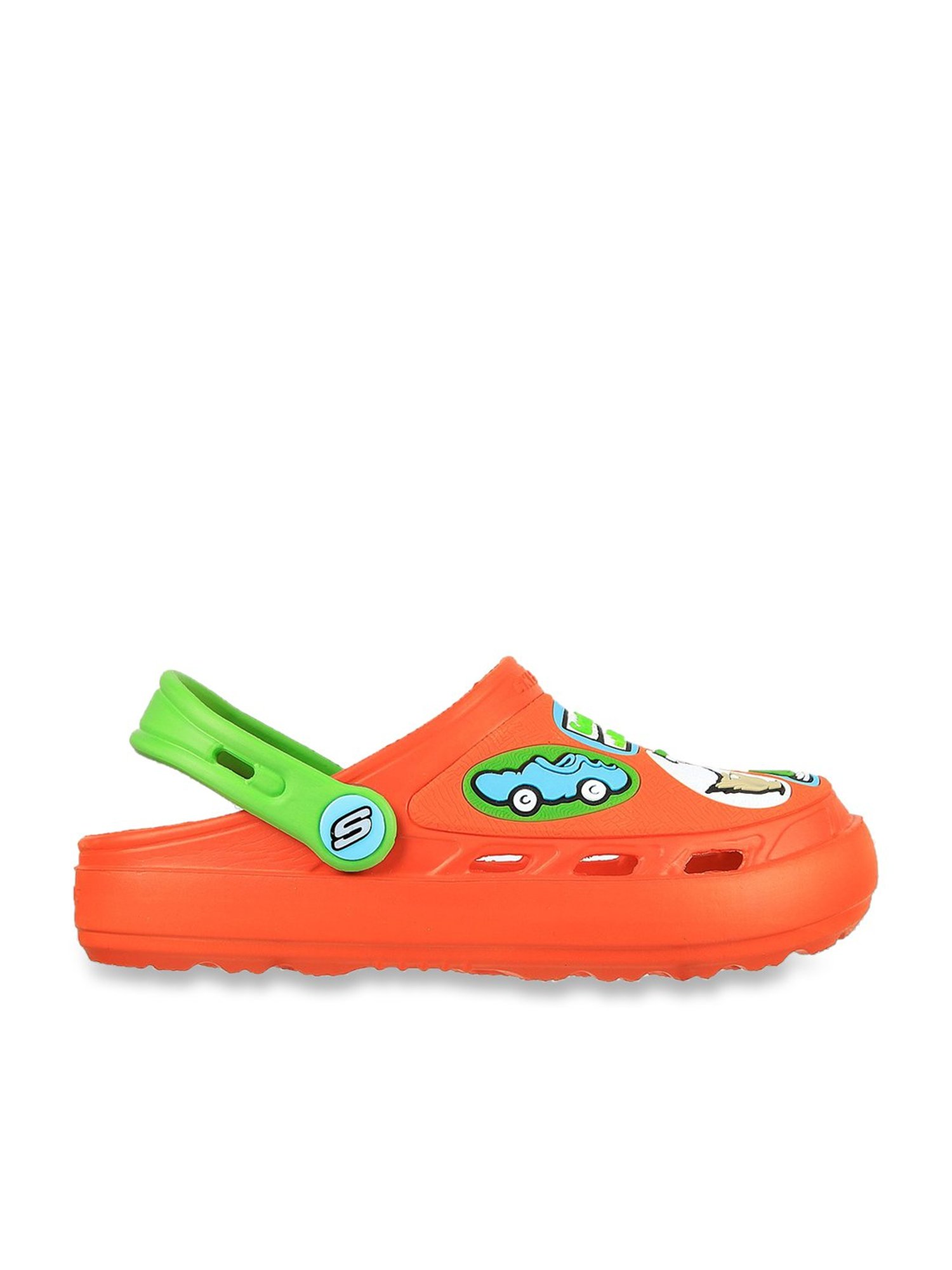 Skechers Boys SWIFTERS II-THAT SAM-I-AM! Orange Lime Lifestyle Slip On Shoe