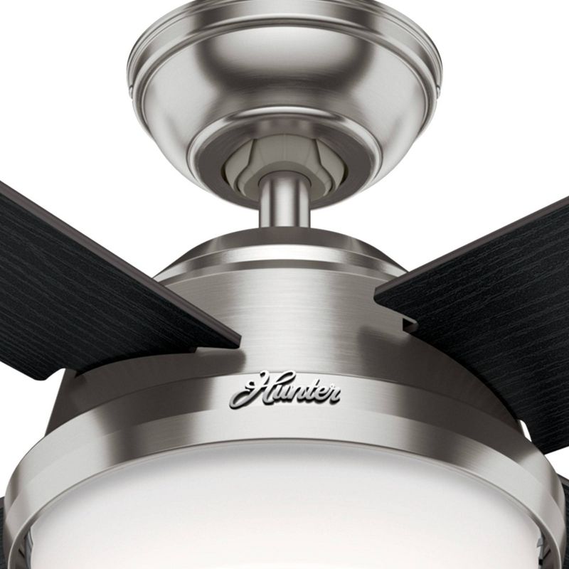 52" LED Dempsey Ceiling Fan with Remote (Includes Tunable Energy Efficient Light) Nickel - Hunter