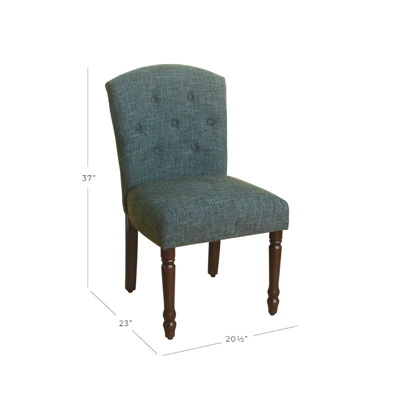 Delilah Button Tufted Dining Chair Teal - HomePop
