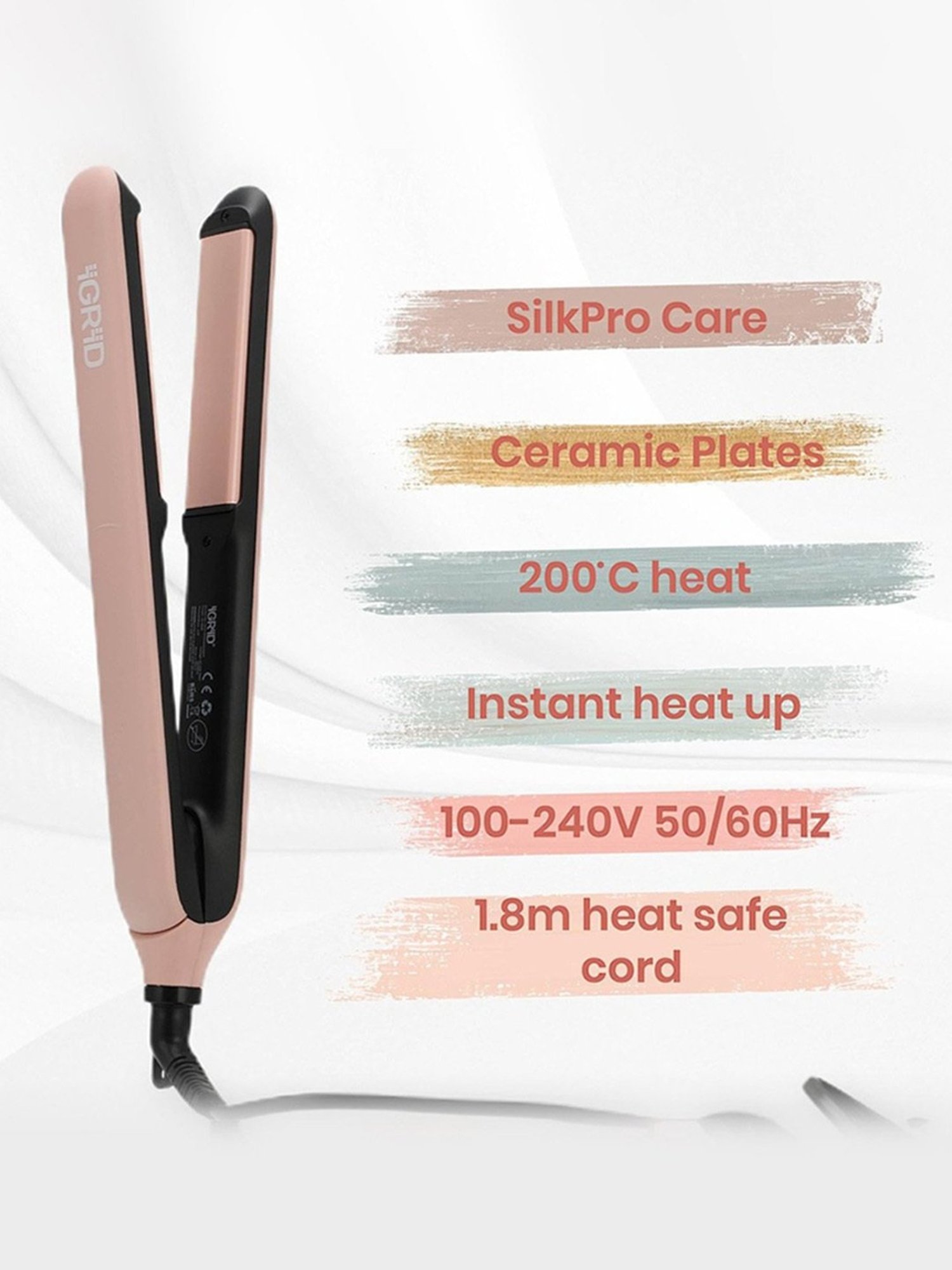 Gorgio Professional HS7800 Steam Hair Straightener (Black)