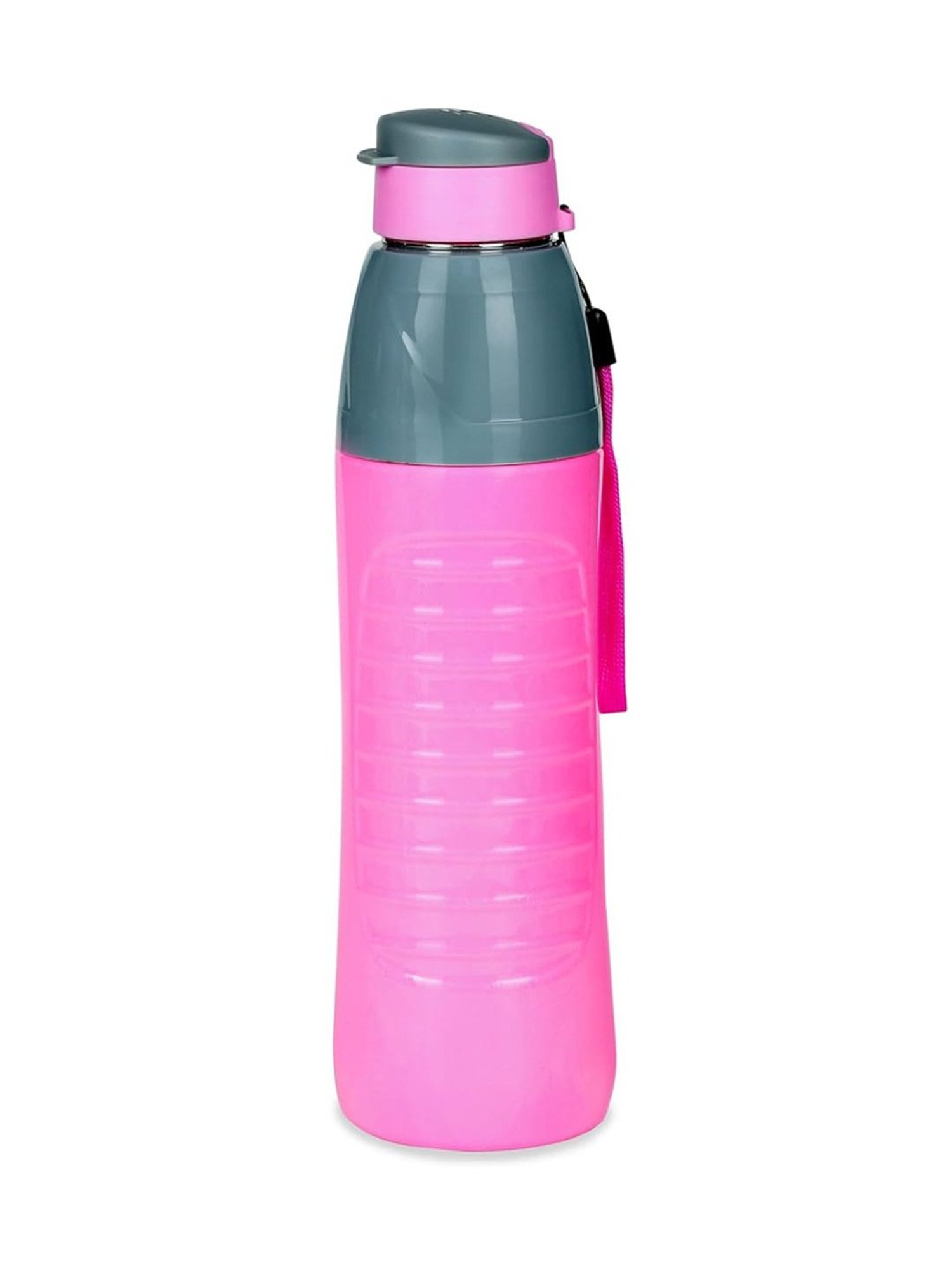 Varmora Gripo Pink Stainless Steel Insulated Inner Steel Outer Plastic Water Bottle - 700 ml