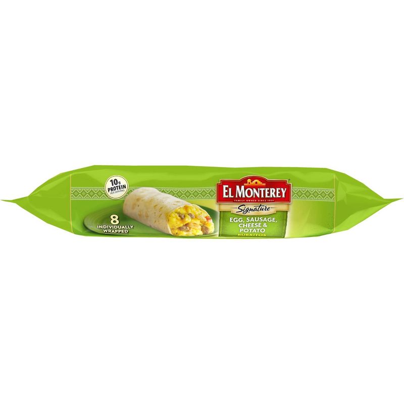 El Monterey Egg, Sausage, Cheese & Potato Frozen Burritos - 36oz/8ct