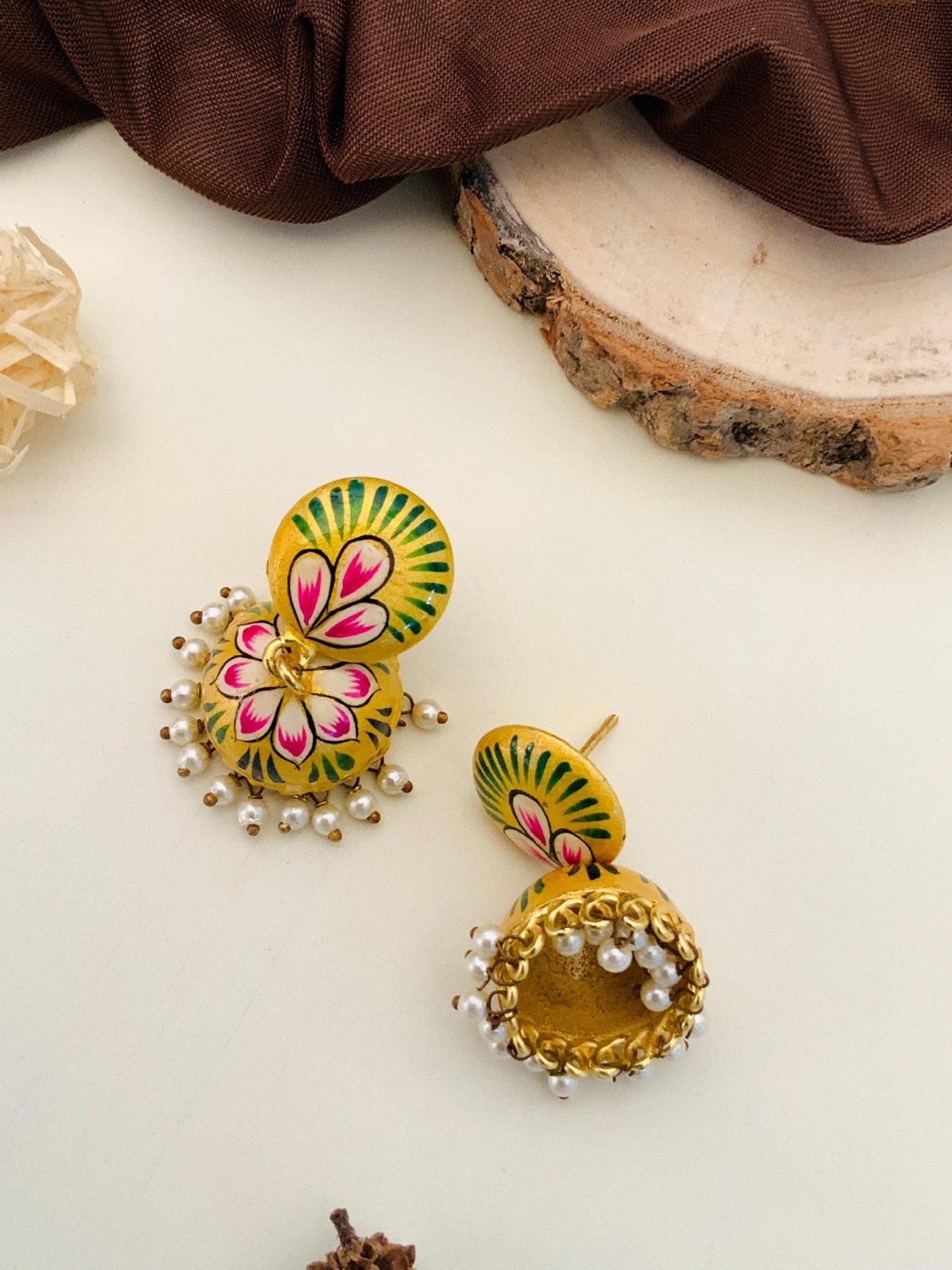 Abdesigns Classic Gold-Plated Jhumki Earrings