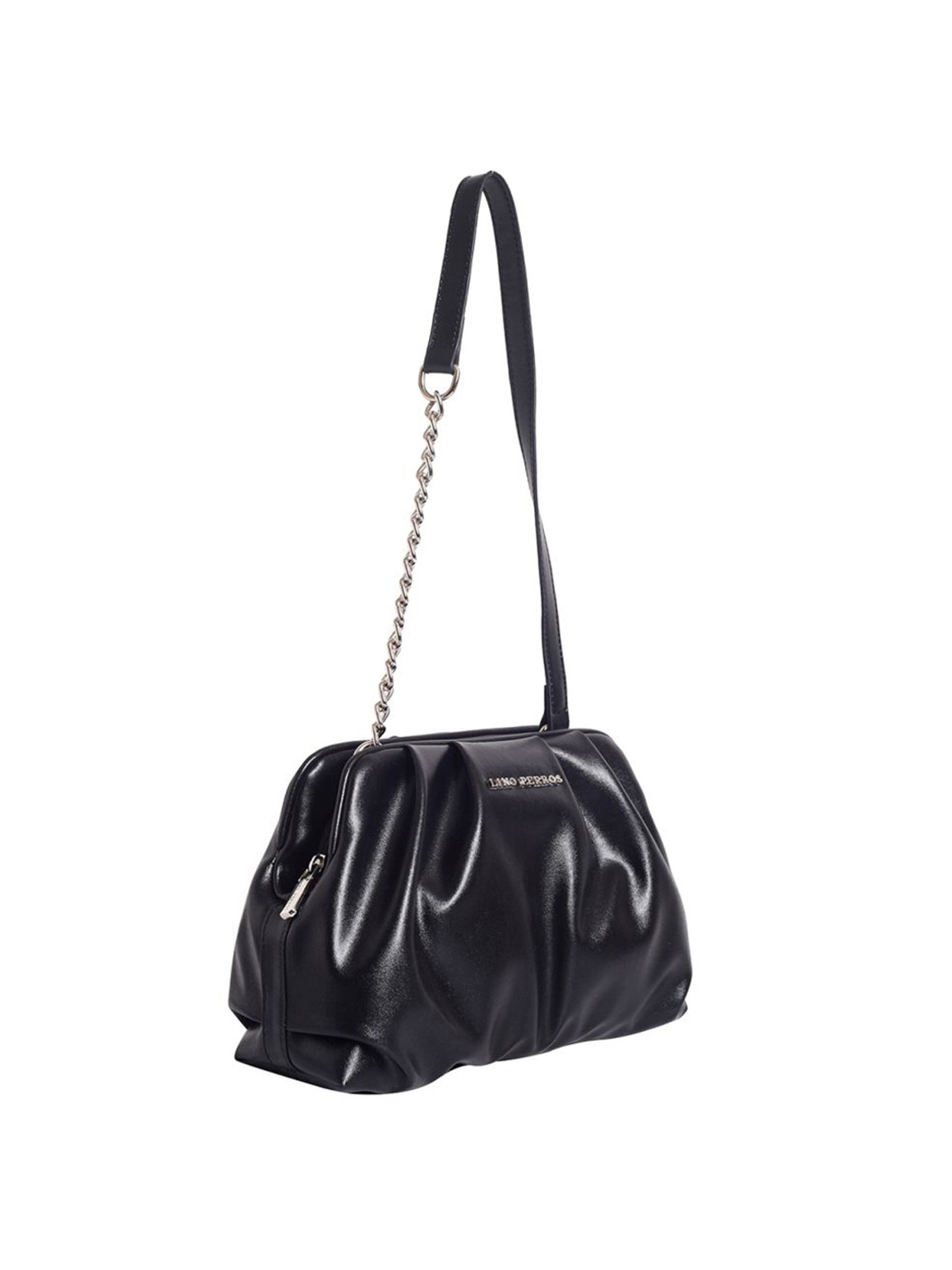Lino Perros Black Solid Medium Shoulder Bag