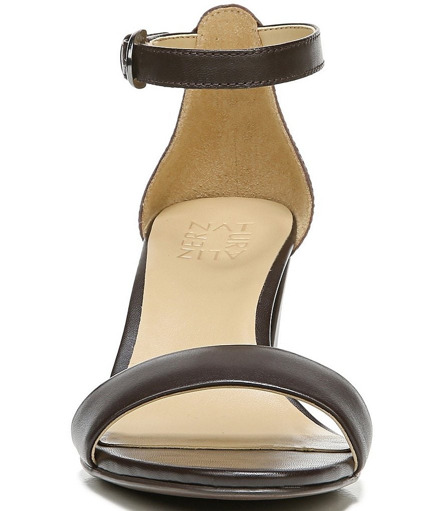 Naturalizer Vera True Colors Leather Ankle Strap Block Heel Dress Sandals