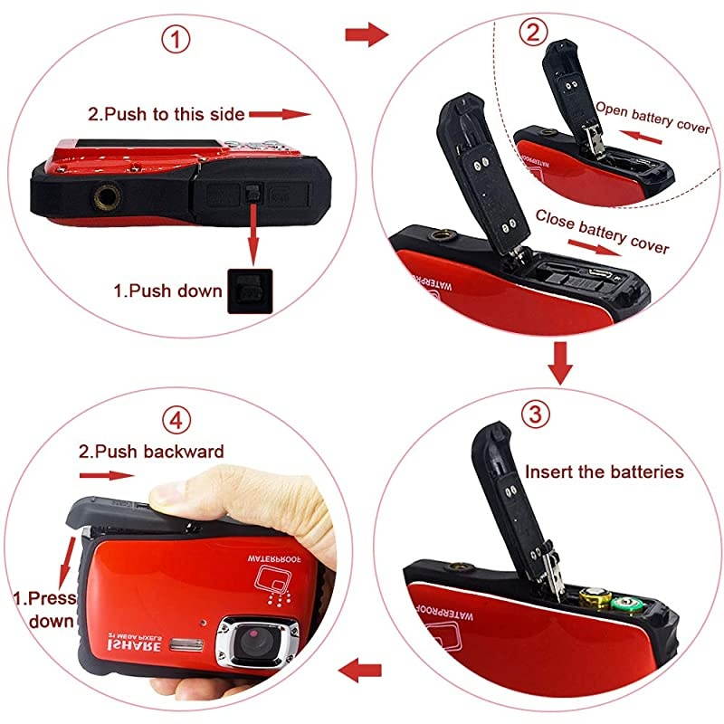 Waterproof Kids Camera, 21MP HD Underwater Digital Camera for Kids with 2.0" LCD, 8X Digital Zoom, Flash and Mic for Girls/Boys (RED)&hellip;&hellip;