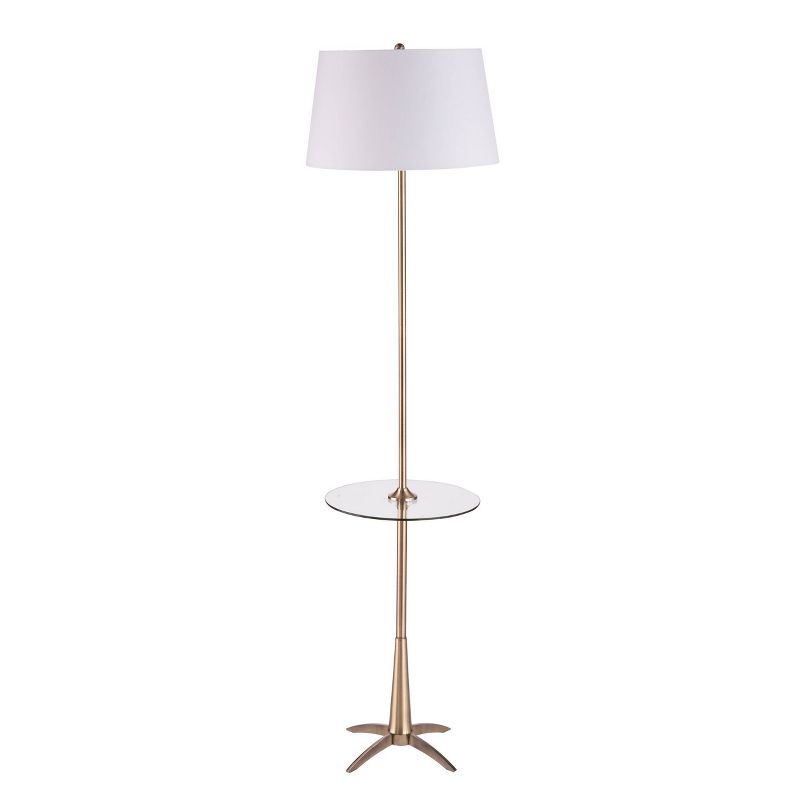Perglade Floor Lamp with Shelf (Includes Light Bulb) Antique Brass - Southern Enterprises